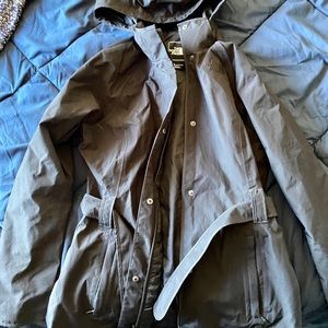 Black North Face rain jacket